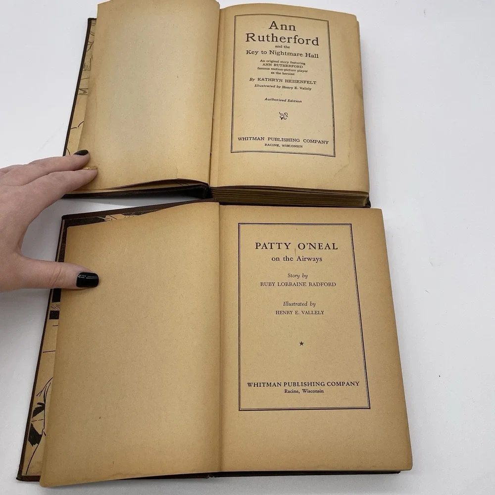 Vtg 1940's Patty O'Neal- Airways Ruby Radford Hardcover /Ann Rutherford Key Hall